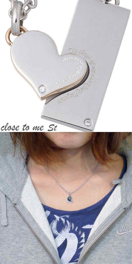 クロストゥーミー close to me メッセージハート ステンレス ネックレス 金属アレルギー対応 クロストゥーミー close to me メッセージハート ステンレス ネックレス 金属アレルギー対応