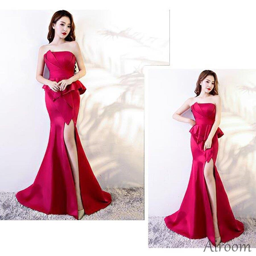 ロングドレス カラードレス ロング パーティードレス 結婚式 ウェディングドレス 二次会ドレス イブ