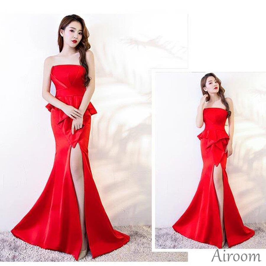 ロングドレス カラードレス ロング パーティードレス 結婚式 ウェディングドレス 二次会ドレス イブ