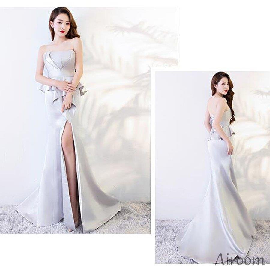 ロングドレス カラードレス ロング パーティードレス 結婚式 ウェディングドレス 二次会ドレス イブ