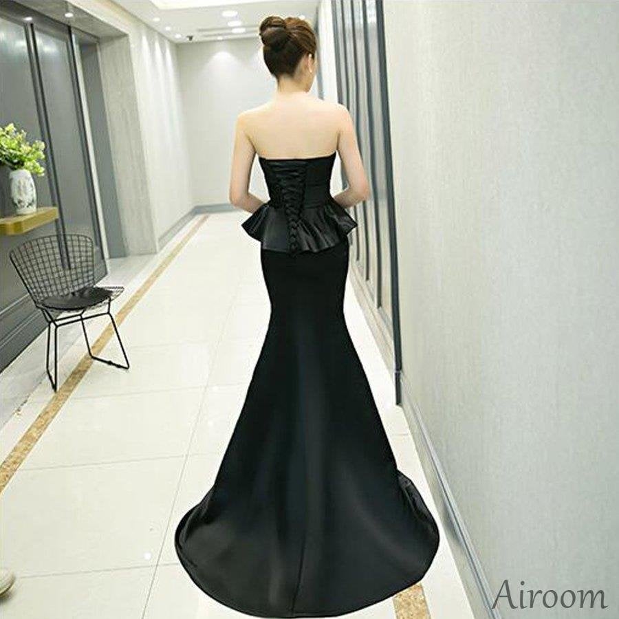 ロングドレス カラードレス ロング パーティードレス 結婚式 ウェディングドレス 二次会ドレス イブ