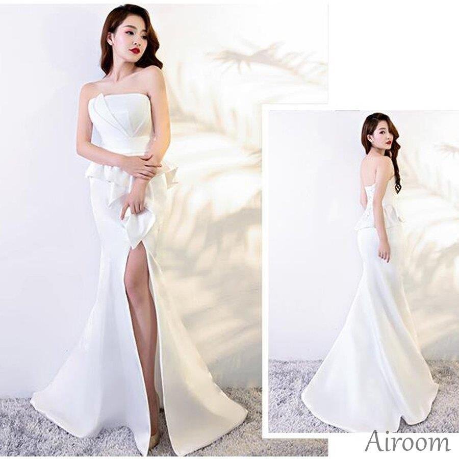 ロングドレス カラードレス ロング パーティードレス 結婚式 ウェディングドレス 二次会ドレス イブ