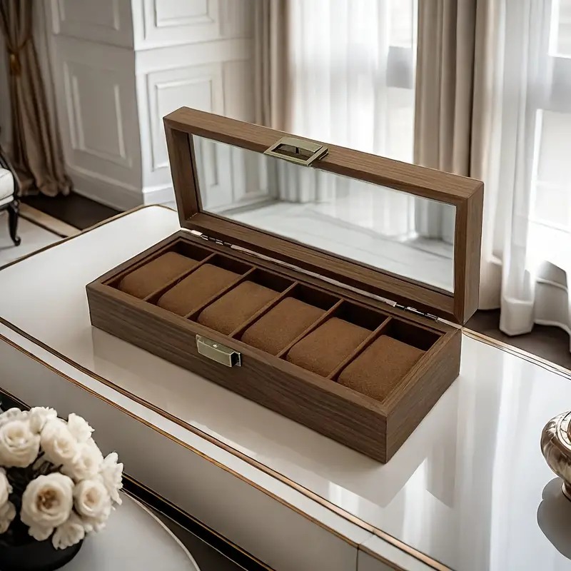 腕時計収納ボックス 腕時計を保管 展示 6スロット 木製 ブラウン 腕時計 ナチュラル お洒落 ウッド 木目 アンティーク調 インテリア 4-7 腕時計収納ボックス 腕時計を保管 展示 6スロット 木製 ブラウン 腕時計 ナチュラル お洒落 ウッド 木目 アンティーク調 インテリア 4-7