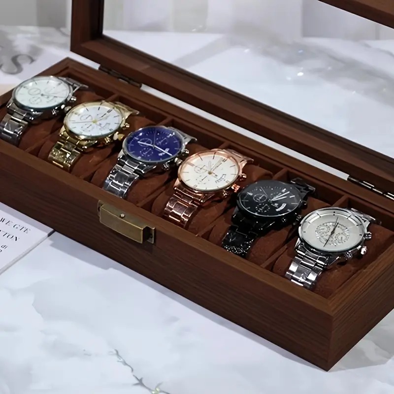 腕時計収納ボックス 腕時計を保管 展示 6スロット 木製 ブラウン 腕時計 ナチュラル お洒落 ウッド 木目 アンティーク調 インテリア 4-7 腕時計収納ボックス 腕時計を保管 展示 6スロット 木製 ブラウン 腕時計 ナチュラル お洒落 ウッド 木目 アンティーク調 インテリア 4-7