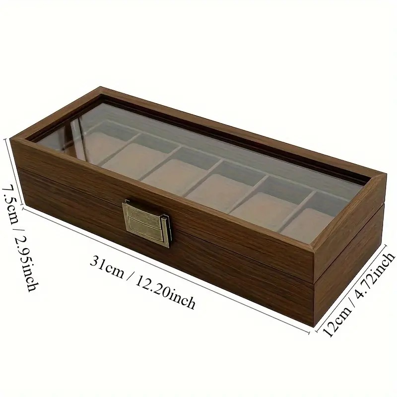 腕時計収納ボックス 腕時計を保管 展示 6スロット 木製 ブラウン 腕時計 ナチュラル お洒落 ウッド 木目 アンティーク調 インテリア 4-7 腕時計収納ボックス 腕時計を保管 展示 6スロット 木製 ブラウン 腕時計 ナチュラル お洒落 ウッド 木目 アンティーク調 インテリア 4-7