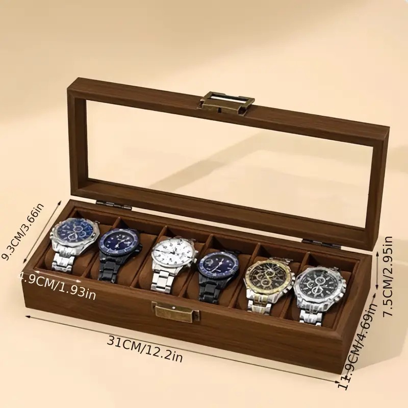 腕時計収納ボックス 腕時計を保管 展示 6スロット 木製 ブラウン 腕時計 ナチュラル お洒落 ウッド 木目 アンティーク調 インテリア 4-7 腕時計収納ボックス 腕時計を保管 展示 6スロット 木製 ブラウン 腕時計 ナチュラル お洒落 ウッド 木目 アンティーク調 インテリア 4-7