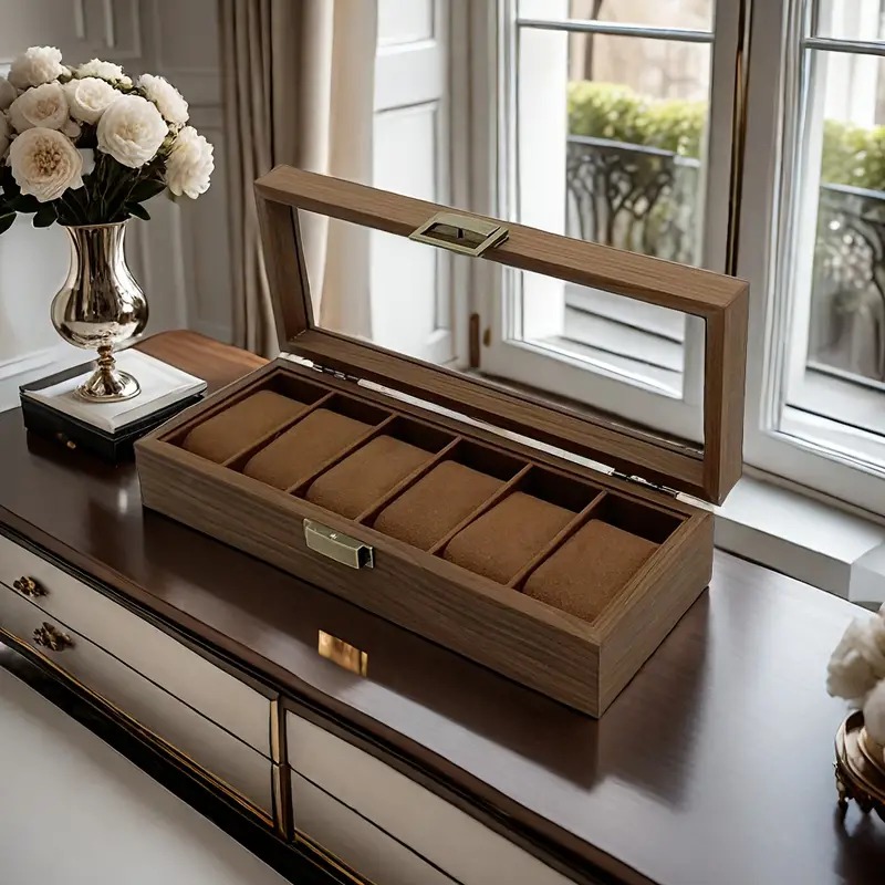 腕時計収納ボックス 腕時計を保管 展示 6スロット 木製 ブラウン 腕時計 ナチュラル お洒落 ウッド 木目 アンティーク調 インテリア 4-7 腕時計収納ボックス 腕時計を保管 展示 6スロット 木製 ブラウン 腕時計 ナチュラル お洒落 ウッド 木目 アンティーク調 インテリア 4-7
