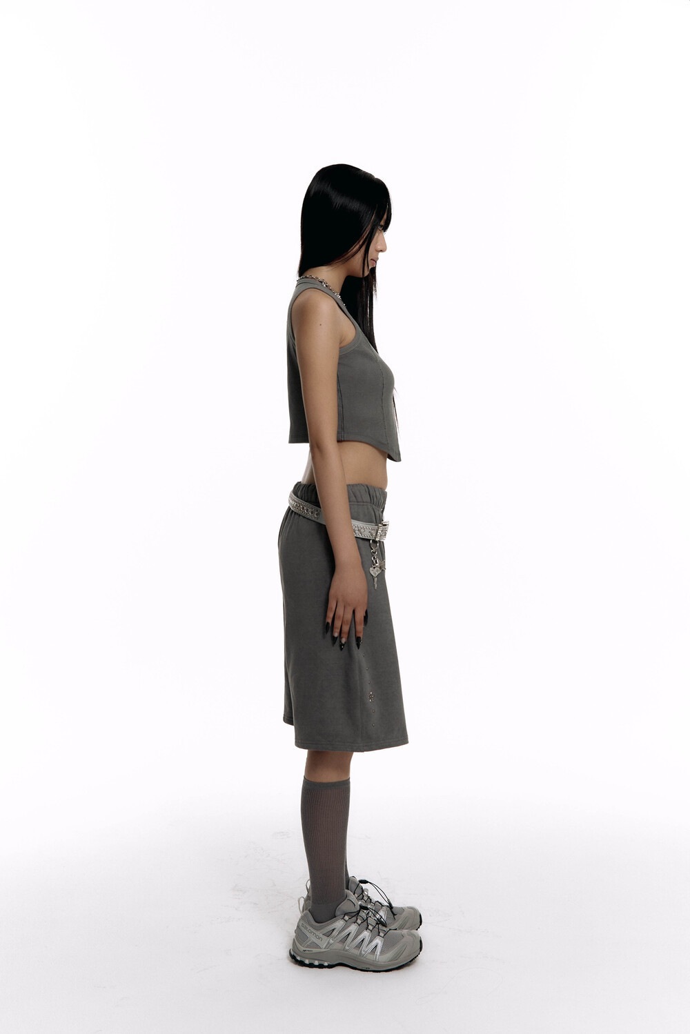【Kashiko】Comfy : Monk Shorts Pants 半ズボン Charcoal kashiko】Kashiko Comfy : Monk Shorts Charcoal