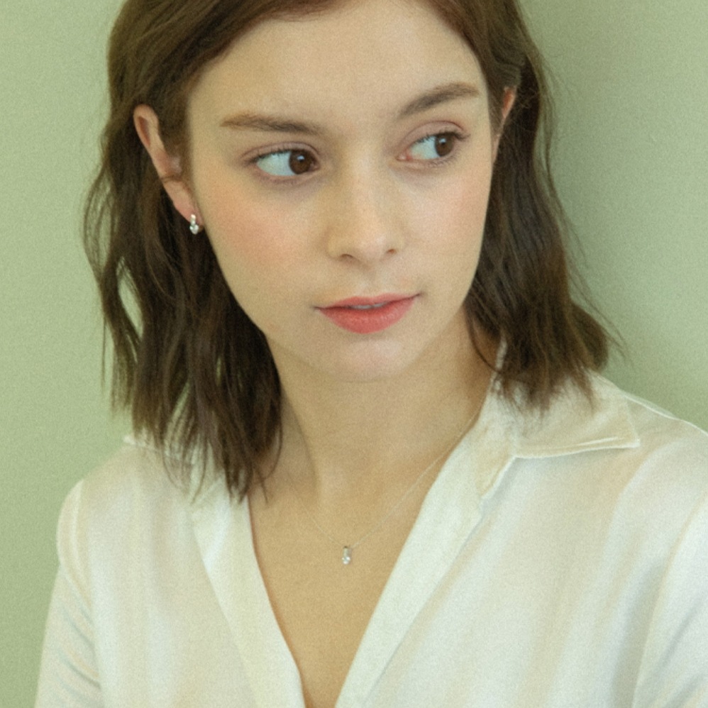 [スヨン着用] Silver925 ワンクリップ ハート ネックレス/デイリーアクセサリー韓国ジュエリー 韓国ファッション