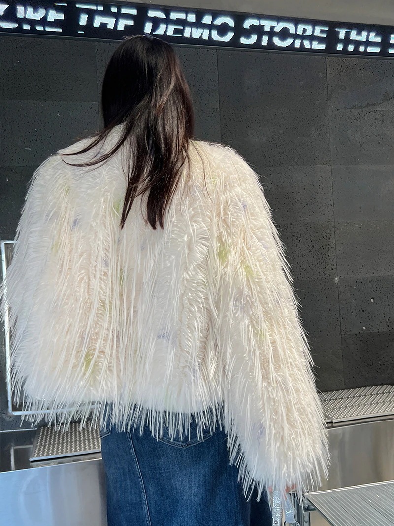 新作 高級感 皮毛一体 裏起毛 アウター 小香風 ジャケット トップス ファッション ショット丈 防寒カジュアAWアウター 厚手 韓国ファッション 福袋