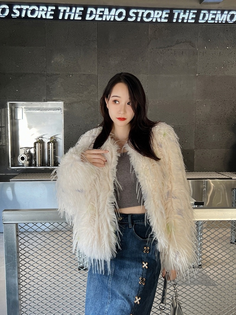 新作 高級感 皮毛一体 裏起毛 アウター 小香風 ジャケット トップス ファッション ショット丈 防寒カジュアAWアウター 厚手 韓国ファッション 福袋