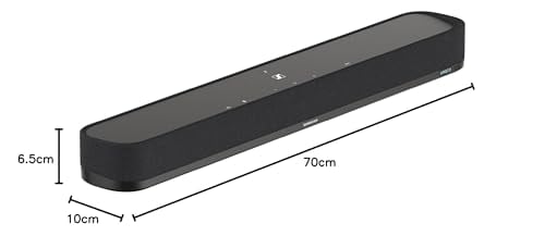 ゼンハイザー(Sennheiser) AMBEO Soundbar Mini アンビオ サウンドバー ミニ 7.1.4ch Dolby Atmos 内蔵デュアルサブウーファー コンパクト