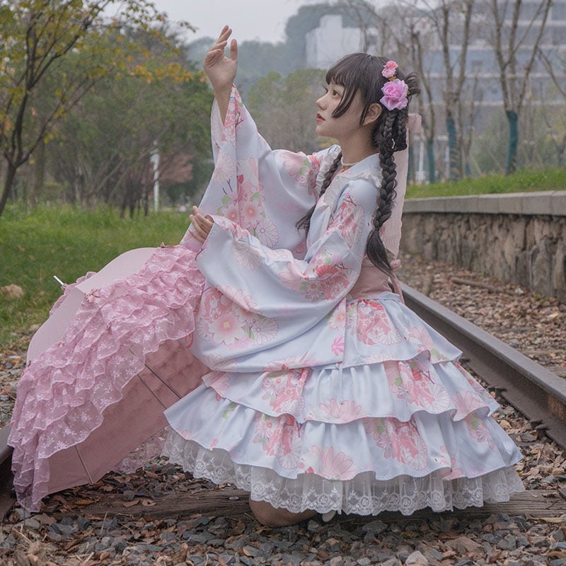 ロリータスカート奈々子桜2点セットが甘くてかわいいロリータ