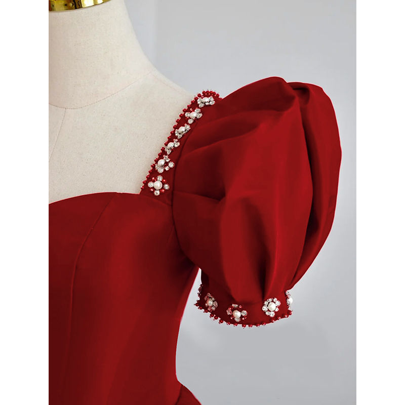 ウェア花嫁レッドウェディングプリンセスホーム婚約ドレスレディースチュチュスカート毎日着用可能 ウェア花嫁レッドウェディングプリンセスホーム婚約ドレスレディースチュチュスカート毎日着用可能