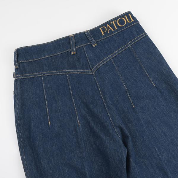 デニム ボトム フレアーパンツ TR030 0008 レディース フレアデニム ロデオブルー オーガニックコットン ロゴ チャーム 春夏 人気プレゼント