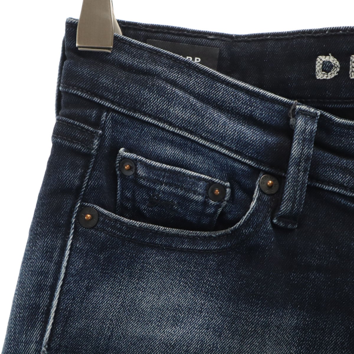 スキニーデニムパンツ W22 インディゴ ジーンズ レディース 古着