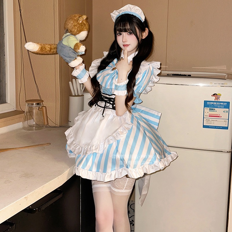 正規品:にほんこく秋葉原ロリータメイド服cos服装甘い縞アニメコスプレ女装 正規品:にほんこく秋葉原ロリータメイド服cos服装甘い縞アニメコスプレ女装