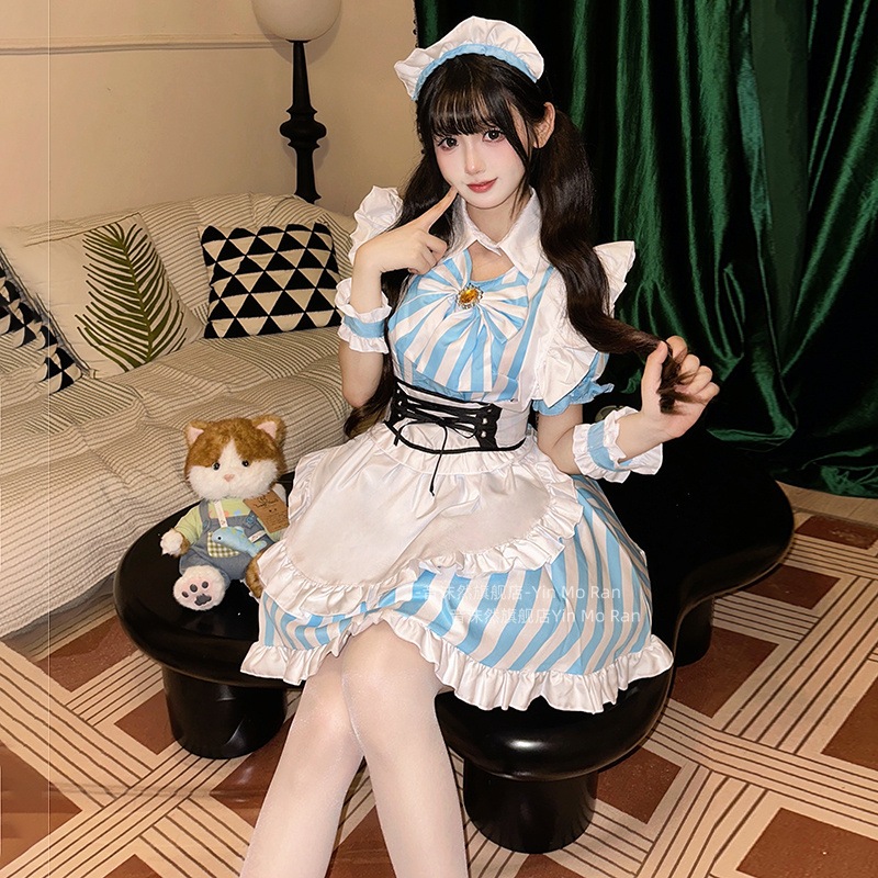 正規品:にほんこく秋葉原ロリータメイド服cos服装甘い縞アニメコスプレ女装 正規品:にほんこく秋葉原ロリータメイド服cos服装甘い縞アニメコスプレ女装