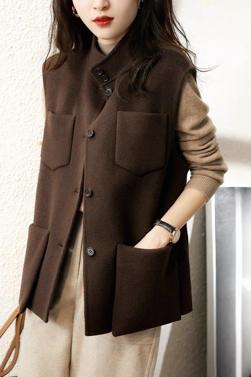 在庫整理 ラシャベスト春アウター大きいサイズ 春トレンチコート