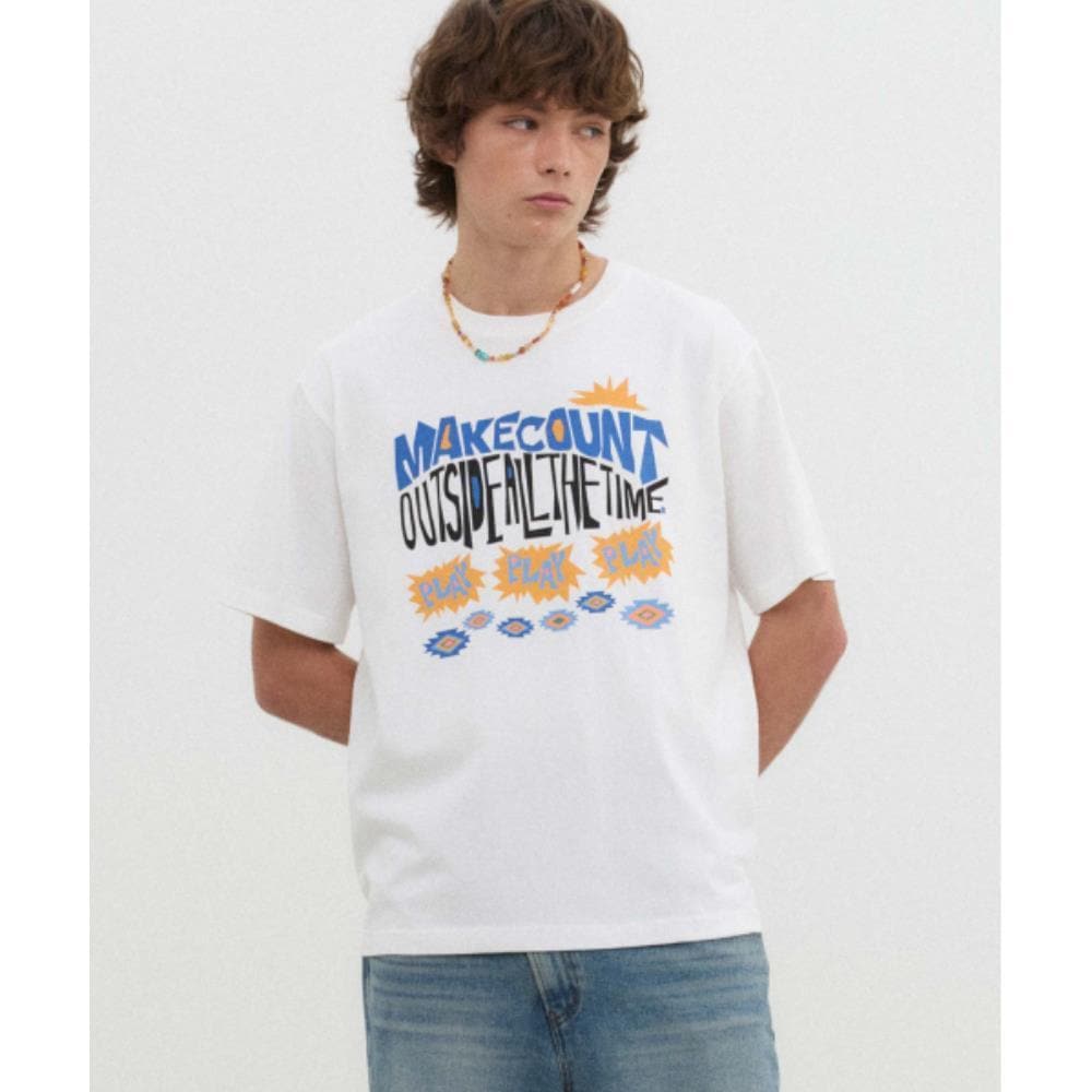 WMC Tropical T-shirt WHITE O-MOBAS5M52301 WMC Tropical T-shirt WHITE O-MOBAS5M52301