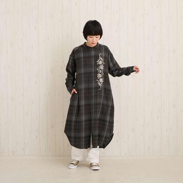 タータンチェック 長袖 シャツワンピ 秋冬 ロング ワンピース おしゃれ 秋冬 大人 タータンチェック 長袖 シャツワンピ 秋冬 ロング ワンピース おしゃれ 秋冬 大人