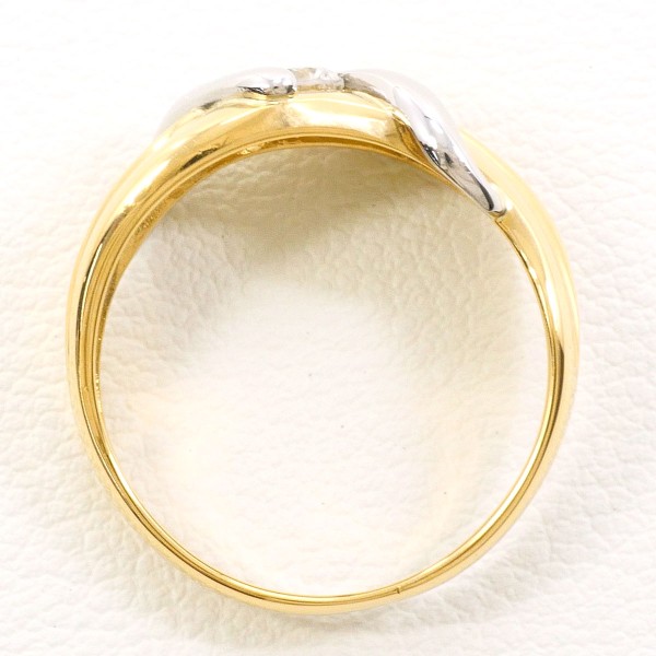 PT900 プラチナ K18YG リング 指輪 11号 ダイヤ 0.22 鑑別書 ジュエリー 中古 PT900 プラチナ K18YG リング 指輪 11号 ダイヤ 0.22 鑑別書 ジュエリー 中古