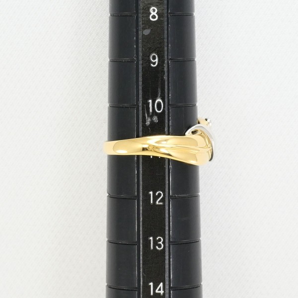 PT900 プラチナ K18YG リング 指輪 11号 ダイヤ 0.22 鑑別書 ジュエリー 中古 PT900 プラチナ K18YG リング 指輪 11号 ダイヤ 0.22 鑑別書 ジュエリー 中古