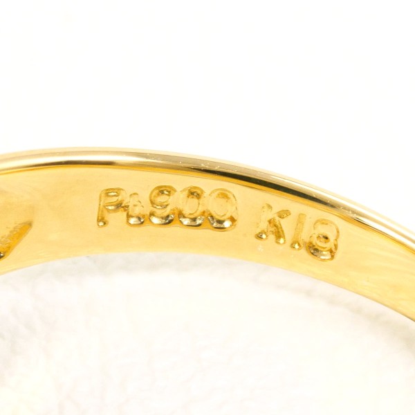 PT900 プラチナ K18YG リング 指輪 11号 ダイヤ 0.22 鑑別書 ジュエリー 中古 PT900 プラチナ K18YG リング 指輪 11号 ダイヤ 0.22 鑑別書 ジュエリー 中古