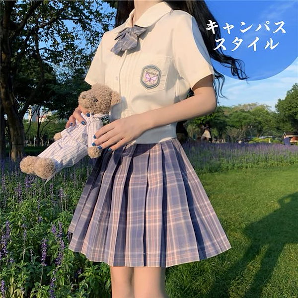 Qoo10] 制服 スカート ミニ プリーツスカート女