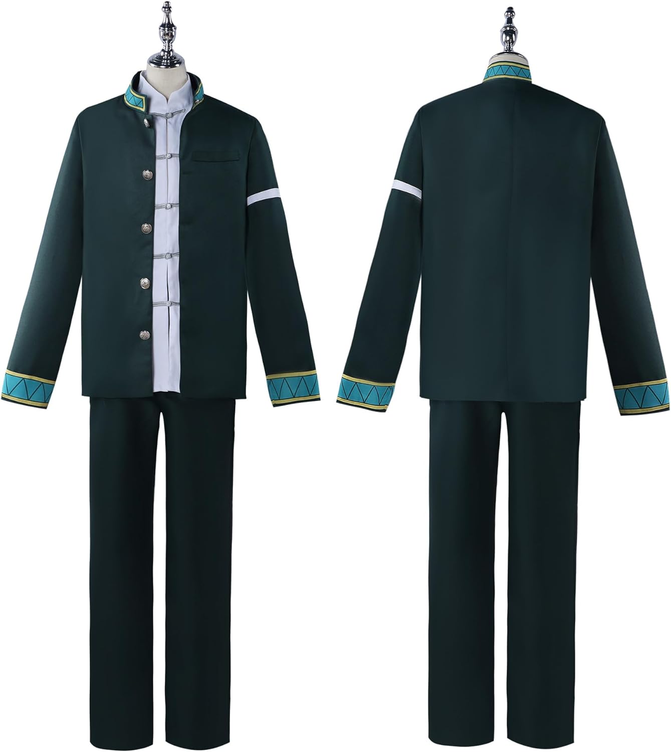 蘇枋隼飛コスプレ衣装 風鈴高校 制服スーツ 制服ウイッグ付き 靴付き アイマスク付き 耳飾り付き 同人服 コスチューム 仮装 変装 クリスマス ハロウィン イベント日常服