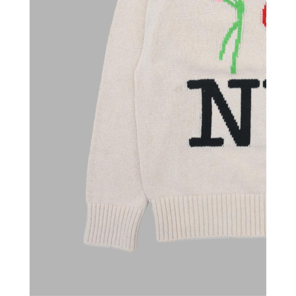 THE MUSEUM VISITOR FLOWER HEART KNIT IVORY 14898 THE MUSEUM VISITOR FLOWER HEART KNIT IVORY 14898