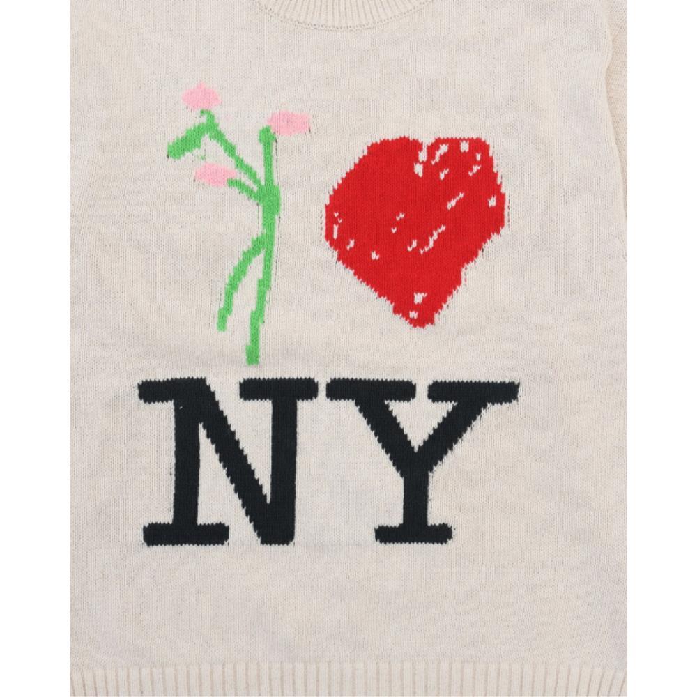 THE MUSEUM VISITOR FLOWER HEART KNIT IVORY 14898 THE MUSEUM VISITOR FLOWER HEART KNIT IVORY 14898