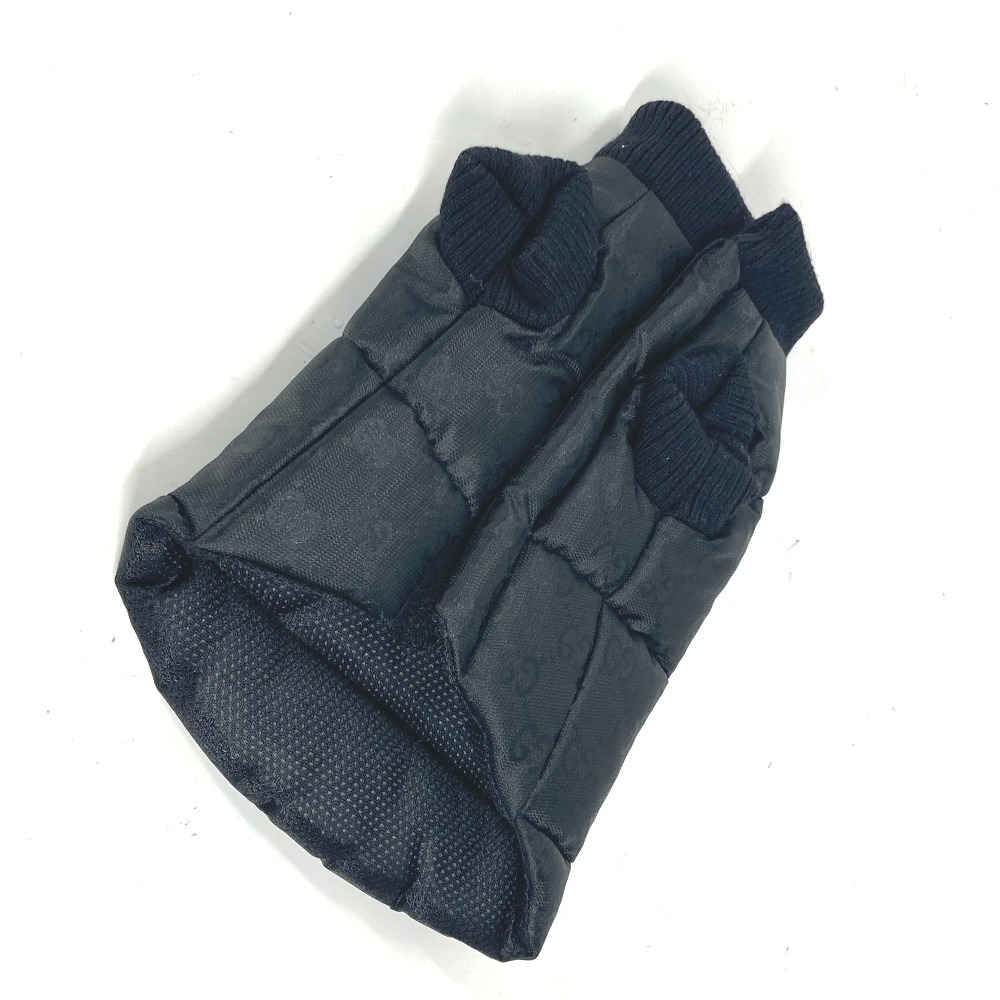 トップスその他 GG 犬 ワンちゃん わんちゃん ペット服 ドッグ コート ダウン ポリアミド ブラック