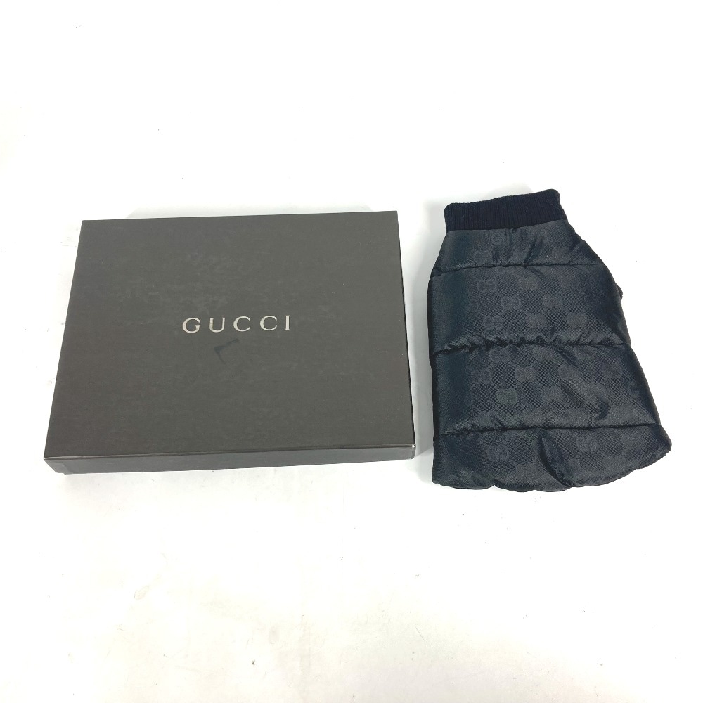 トップスその他 GG 犬 ワンちゃん わんちゃん ペット服 ドッグ コート ダウン ポリアミド ブラック