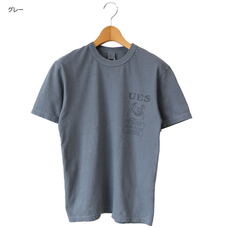 UES ウエス プリント半袖T BULLDOG シンプル オーガニックコットン オーガニック コットン 綿100% 春夏 プリント 染み込みプリント バックプリント オシャレ お揃い 652502 UES ウエス プリント半袖T BULLDOG シンプル オーガニックコットン オーガニック コットン 綿100% 春夏 プリント 染み込みプリント バックプリント オシャレ お揃い 652502