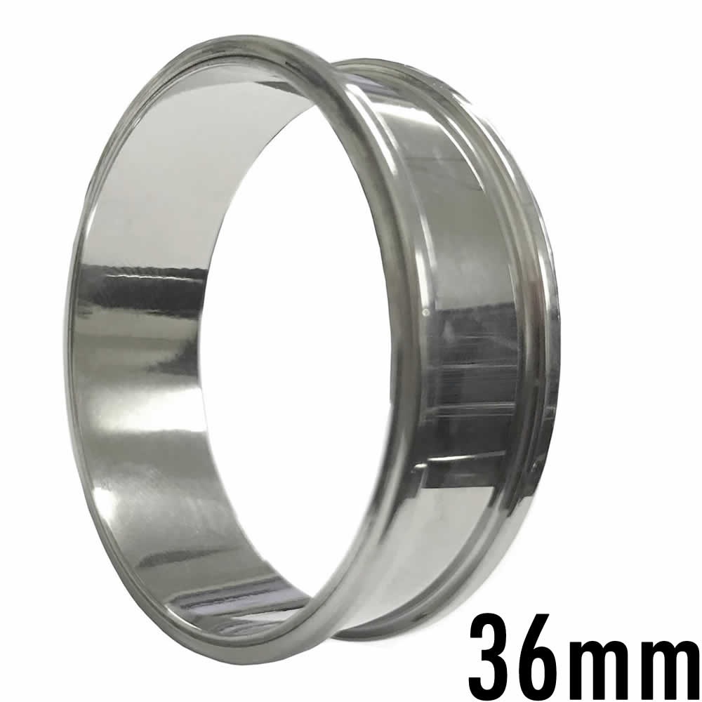ボディピアス 36mm フレッシュトンネル 36ミリ ステンレス 定番 ラージホール 銀色 シルバー 土管型 ネジ式 装着簡単 シンプルプレーン 耳 軟骨 舌 口 拡張 xxxtn36xxxxxx