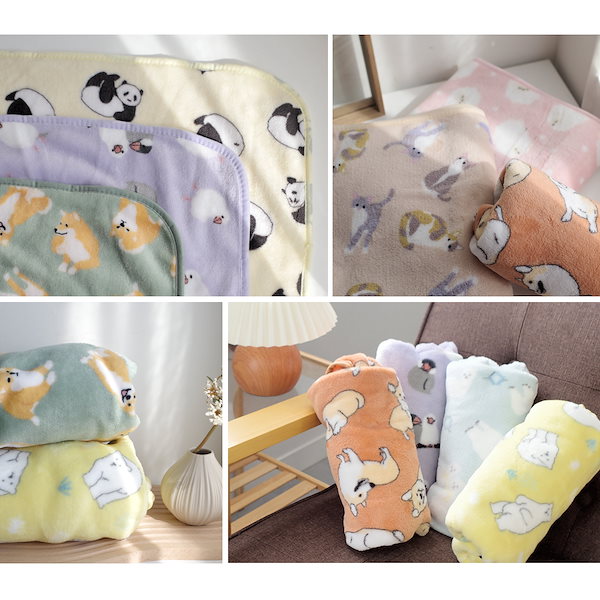 Qoo10] アミアミ あったかひざ掛け ブランケット防寒 チェ