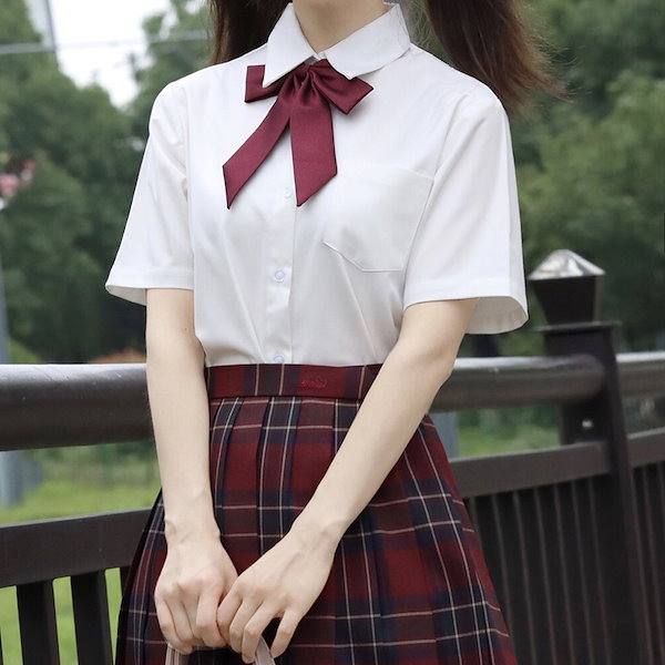 Qoo10] 2枚セット学生服 スクールシャツ 女子