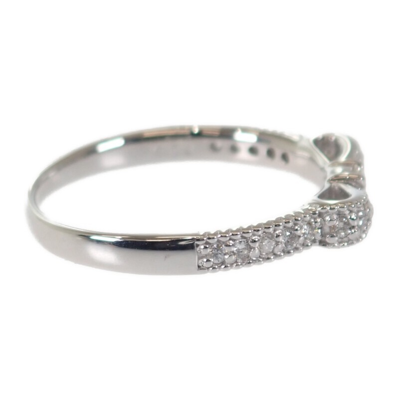 【no brand】デザインジュエリー リボンモチーフ リング K18ホワイトゴールド 11号 ダイヤモンド レディース 【no brand】デザインジュエリー リボンモチーフ リング K18ホワイトゴールド 11号 ダイヤモンド レディース