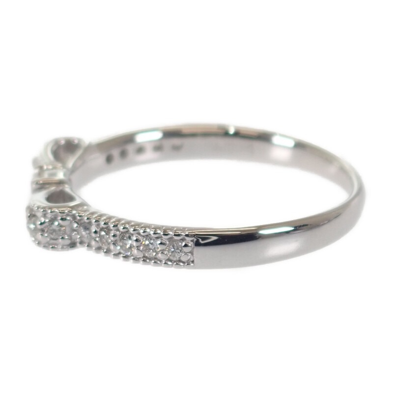 【no brand】デザインジュエリー リボンモチーフ リング K18ホワイトゴールド 11号 ダイヤモンド レディース 【no brand】デザインジュエリー リボンモチーフ リング K18ホワイトゴールド 11号 ダイヤモンド レディース