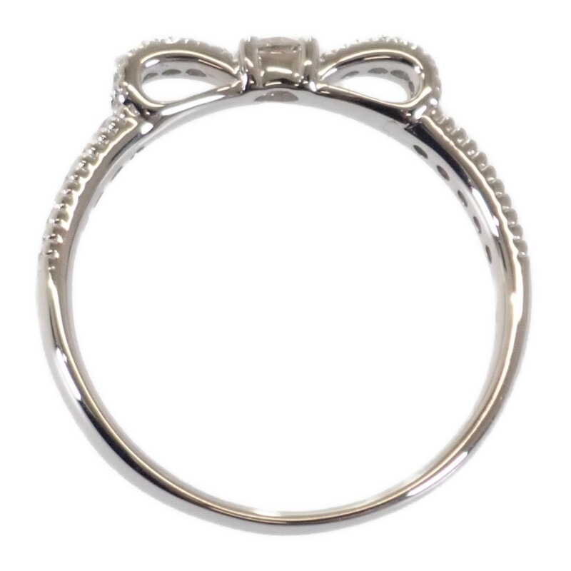 【no brand】デザインジュエリー リボンモチーフ リング K18ホワイトゴールド 11号 ダイヤモンド レディース 【no brand】デザインジュエリー リボンモチーフ リング K18ホワイトゴールド 11号 ダイヤモンド レディース