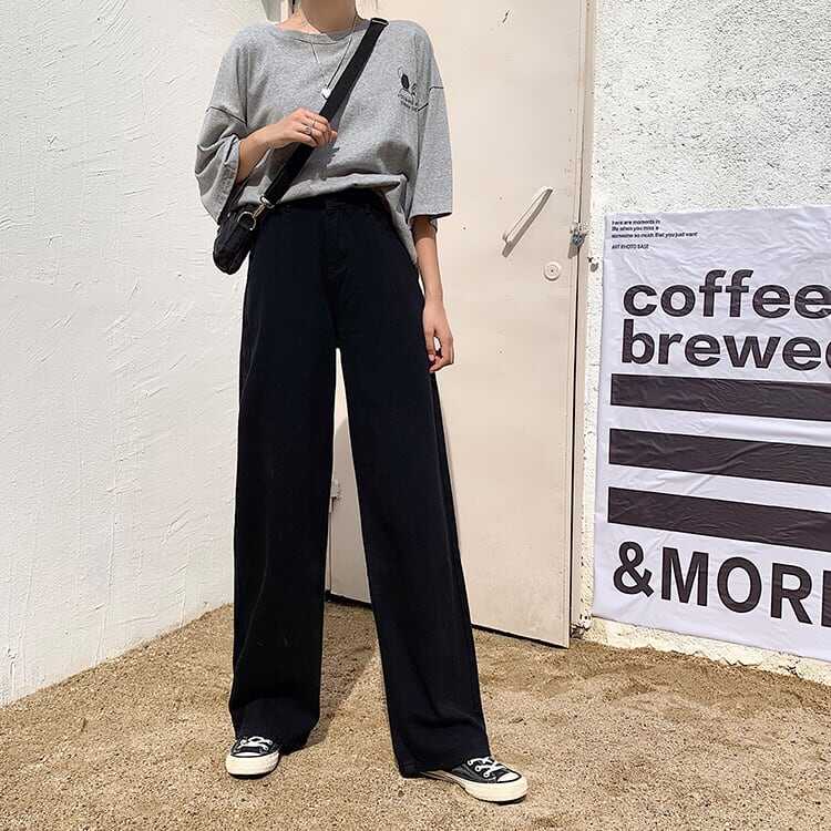 パンツ ボトム デニム パンツ Gパン ワイド パンツ ハイウエスト カラーデニム モノトーン コットン ストレート 綿 美脚 動きやすい 韓国 ヒップアップ 流行り かわいい 可愛い