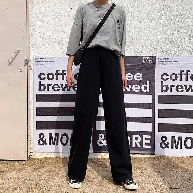 パンツ ボトム デニム パンツ Gパン ワイド パンツ ハイウエスト カラーデニム モノトーン コットン ストレート 綿 美脚 動きやすい 韓国 ヒップアップ 流行り かわいい 可愛い