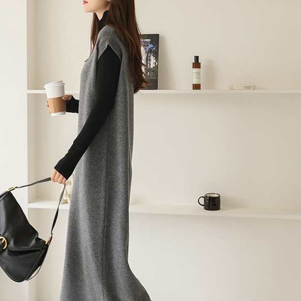 【2025新作入荷】ワンピース ロングワンピース ノースリーブワンピース Vネック ロング丈 かわいい 大人可愛い きれいめ シンプル カジュアル 上品 おしゃれ かっこいい 大人女子 こなれ感 個性