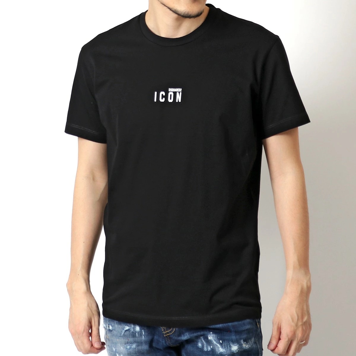 DSQUARED2 ディースクエアード S79GC0010 S23009 Icon Mini Logo T-Shirt 半袖 Tシャツ カットソー クルーネック ちびロゴT コットン 100 メンズ