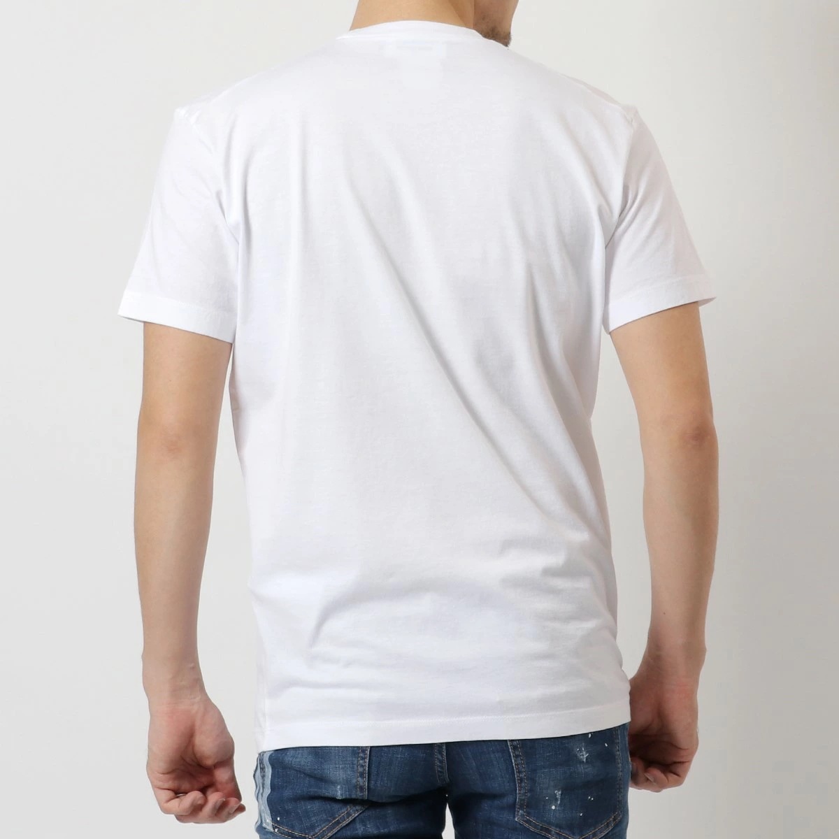 DSQUARED2 ディースクエアード S79GC0010 S23009 Icon Mini Logo T-Shirt 半袖 Tシャツ カットソー クルーネック ちびロゴT コットン 100 メンズ