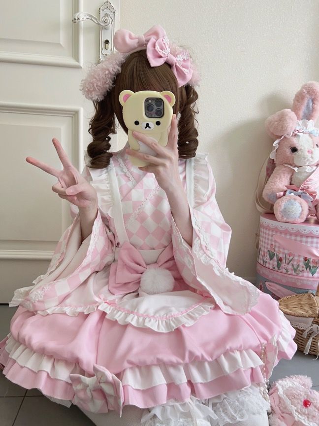 二次元 オリジナルデザインロリータ かわいい 和風改良メイドワンピース夏服 コスチューム