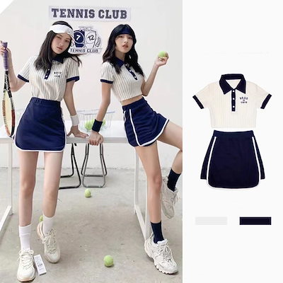 Qoo10] 2点セット！テニスウェア Tシャツ テニ : レディース服
