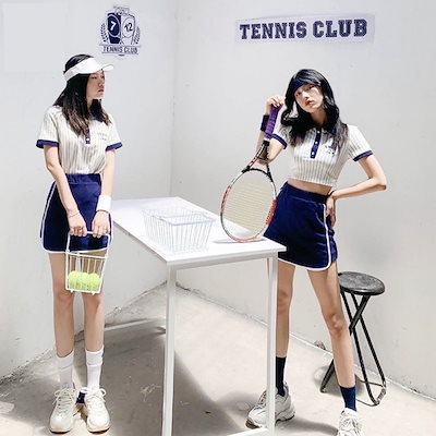 Qoo10] 2点セット！テニスウェア Tシャツ テニ : レディース服
