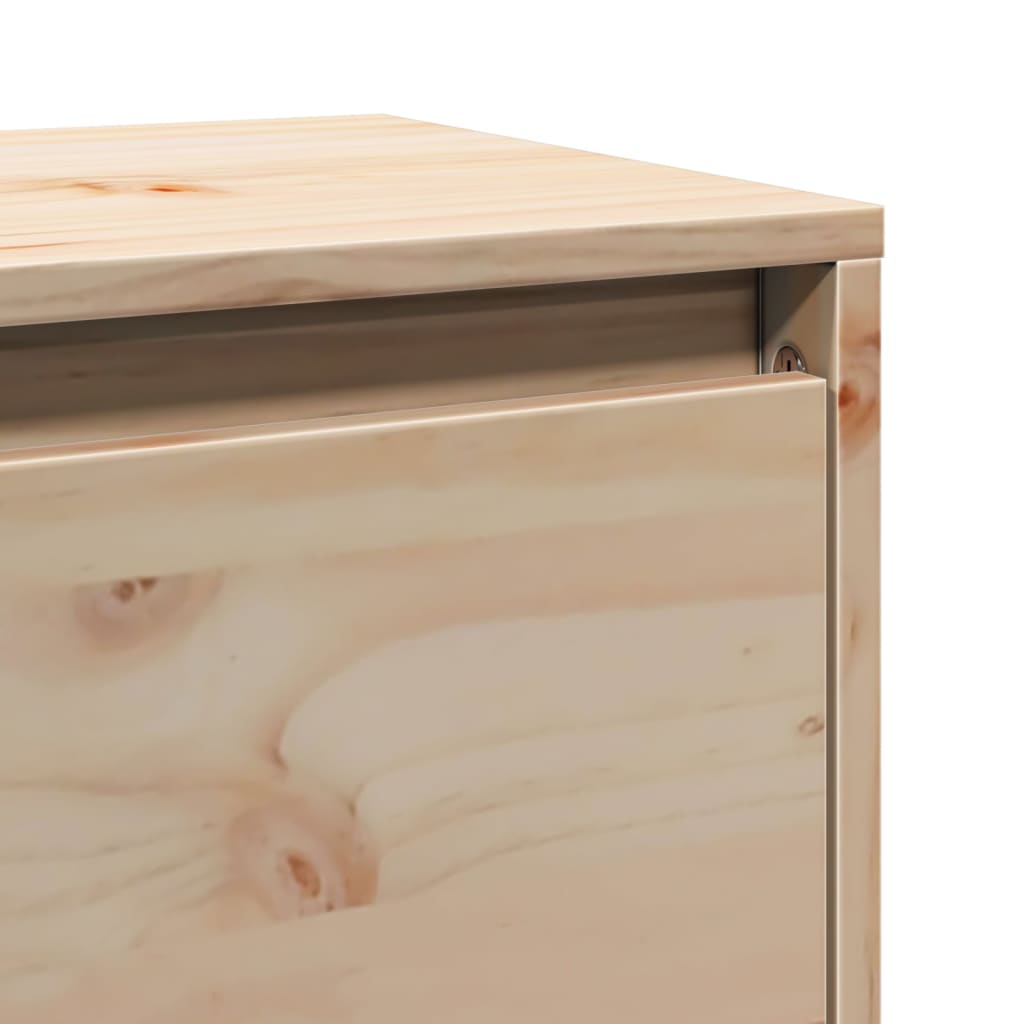 ウォールキャビネット 2点 80x30x35 cm パイン無垢材 ウォールキャビネット 2点 80x30x35 cm パイン無垢材